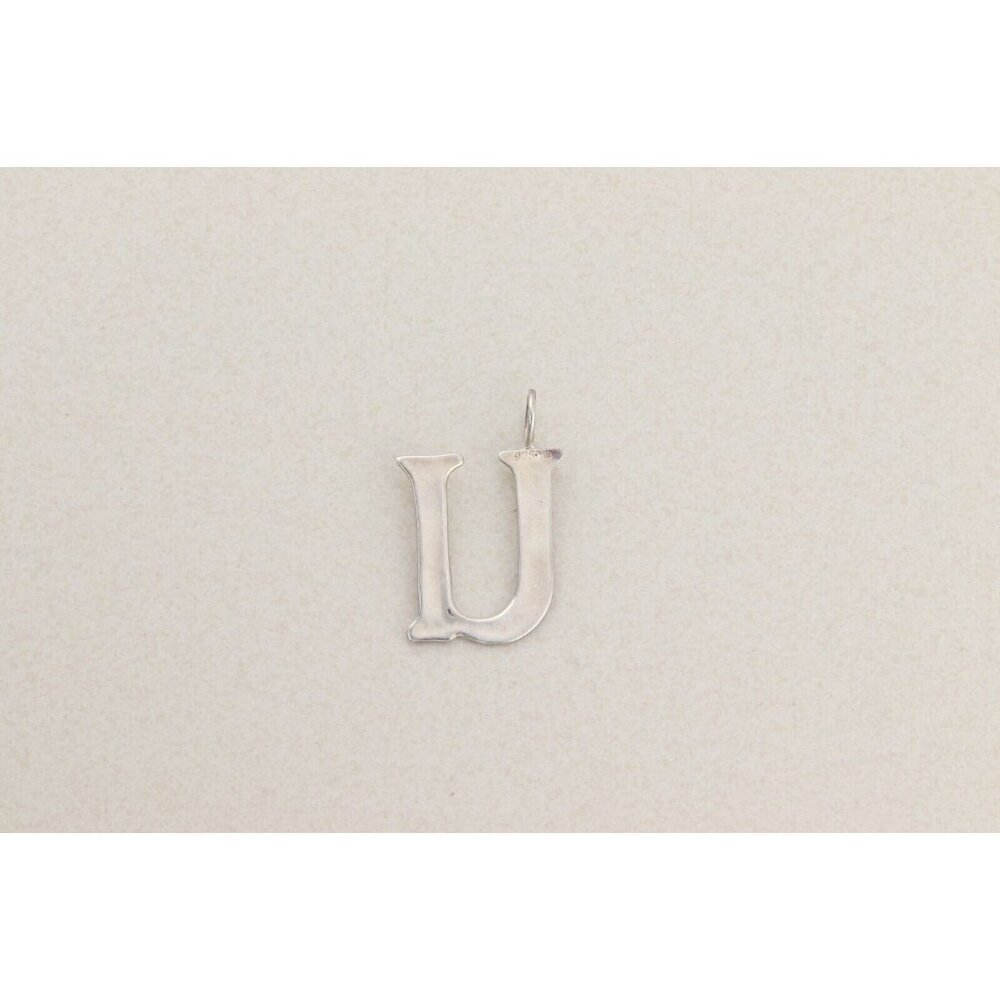 Pendant Only Sterling Silver Letter U Pendant Initial U Silpada - Picture 6 of 6